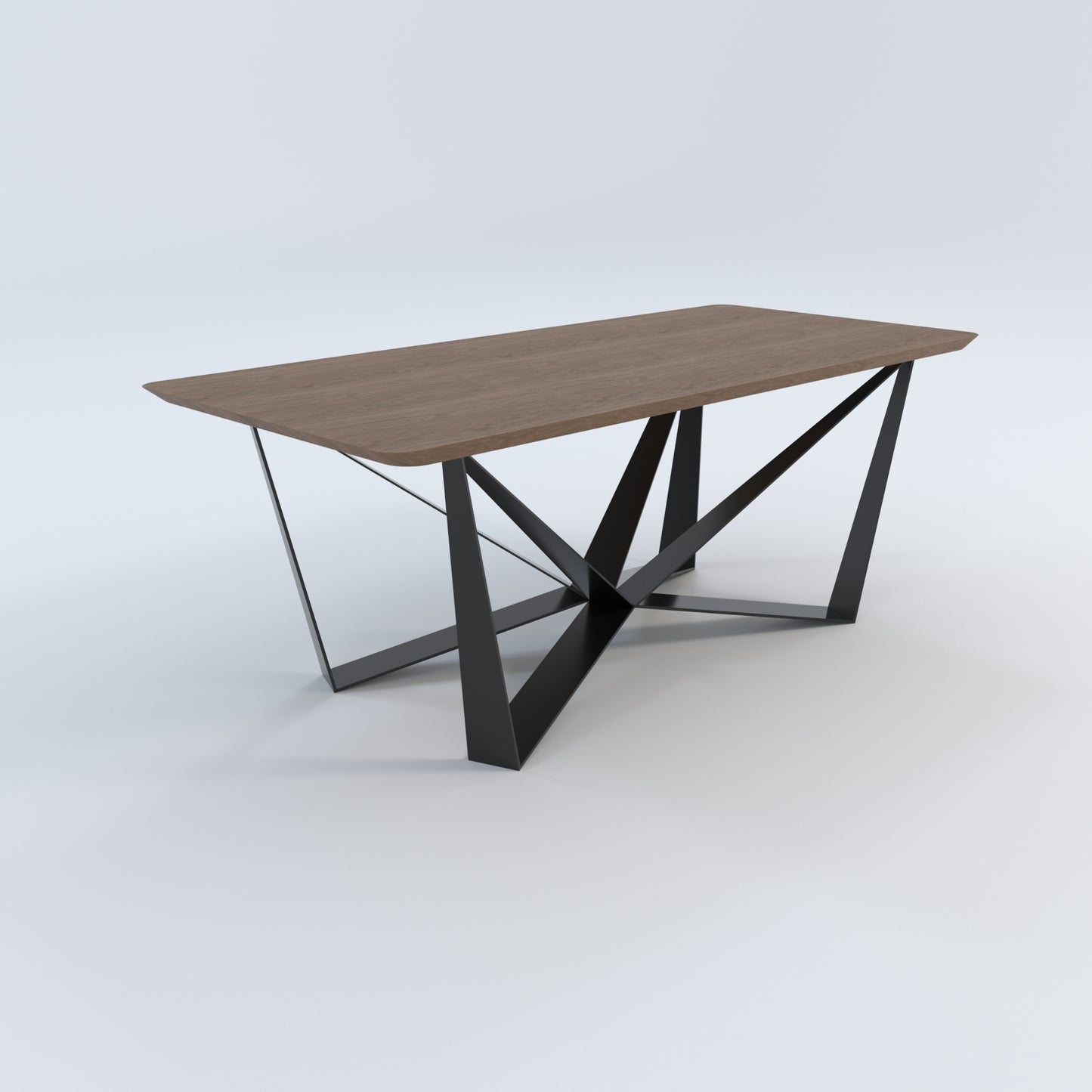 Masă de bucătărie / Living din Stejar Masiv, Round-Cut HYPERION - 90CM Lățime Finisaj Nuc