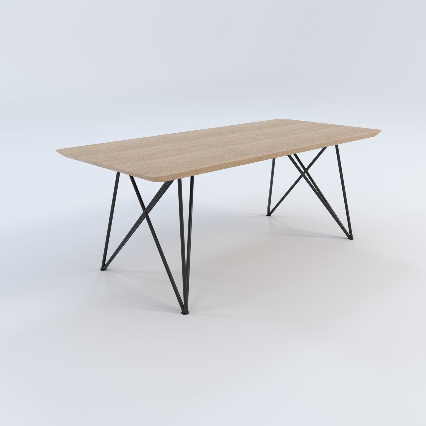 Masă de bucătărie / Living din Lemn Masiv, Round-Cut Kotys- 100CM Lățime (Molid)