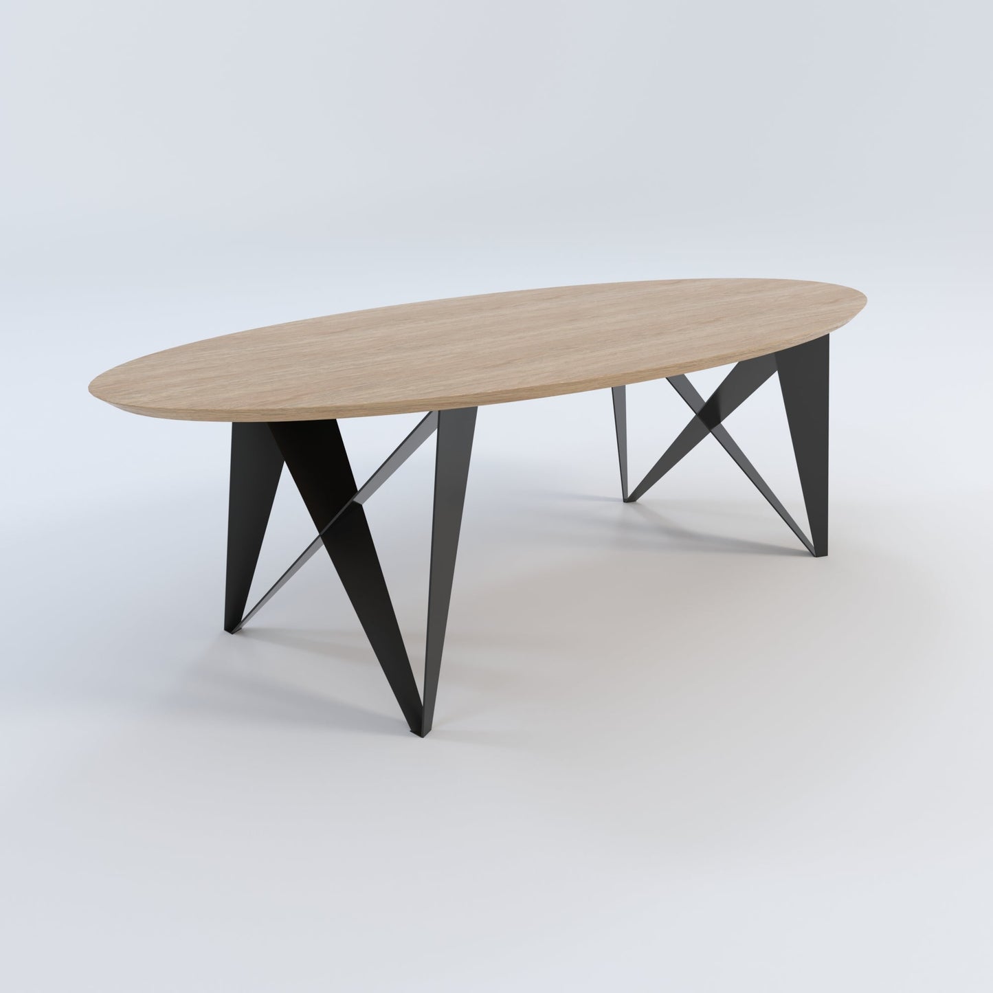 Masă de bucătărie / Living din Lemn Masiv, Round-Cut Poseidon - 120CM Lățime (Molid)