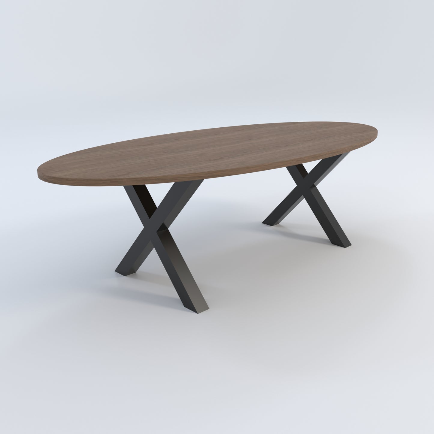 Masă de bucătărie / Living din Stejar Masiv, Standard-Cut X-Thor- 120CM Lățime Finisaj Nuc