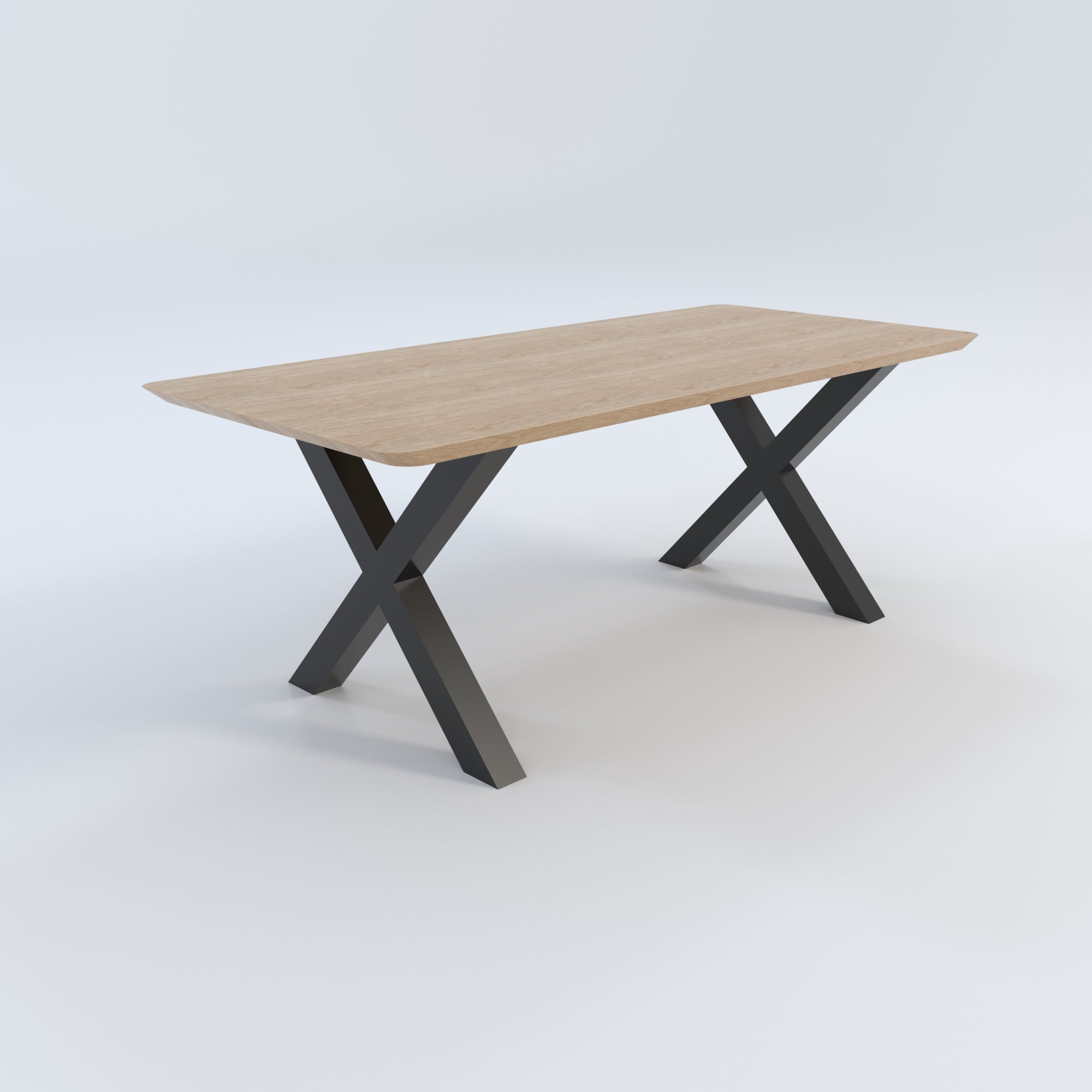 Masă de bucătărie / Living din Stejar Masiv, Round-Cut X-THOR - 90CM Lățime