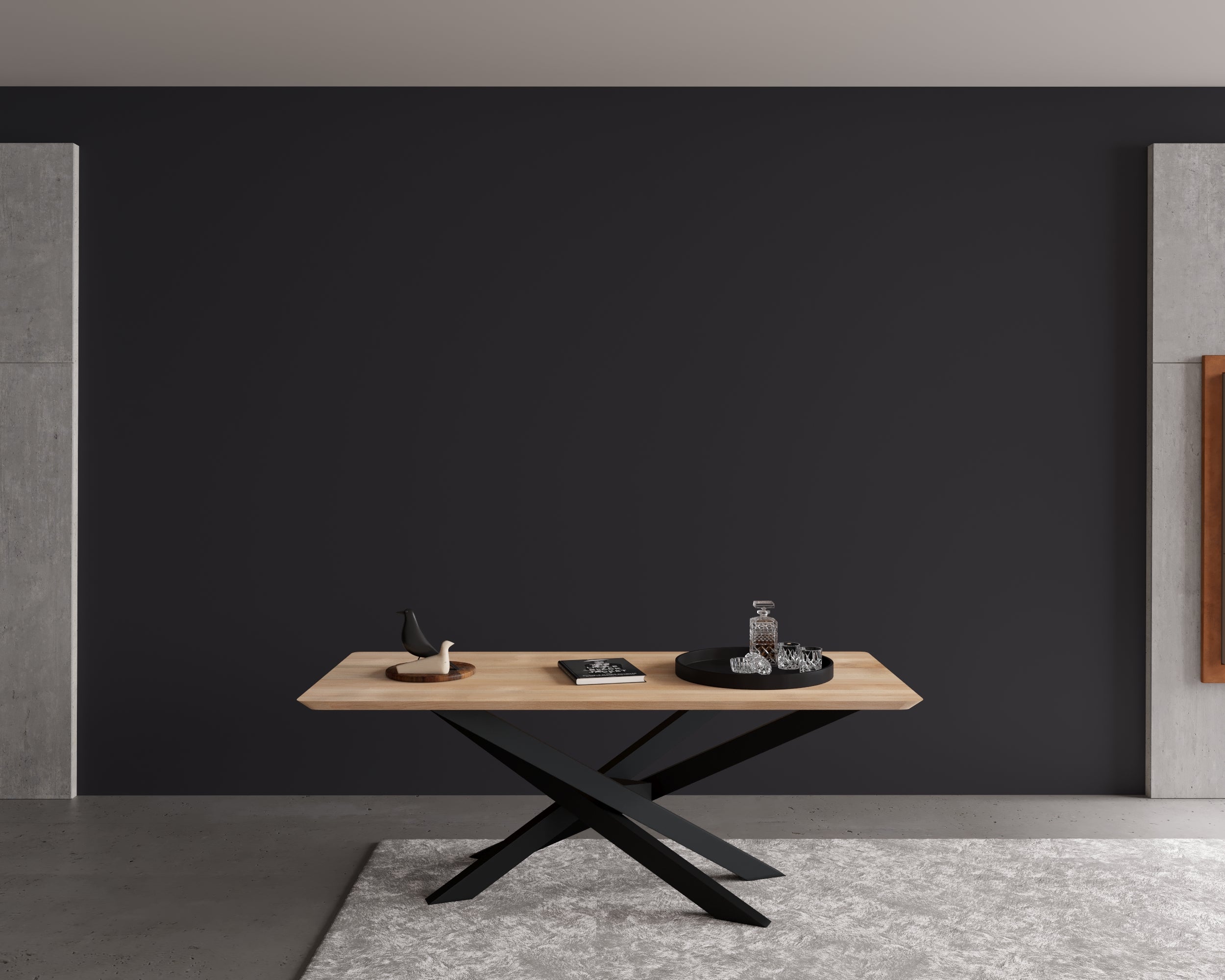 その他 Masaru Masara Osiris - masă rectangulară din lemn masiv, mobilier premium
