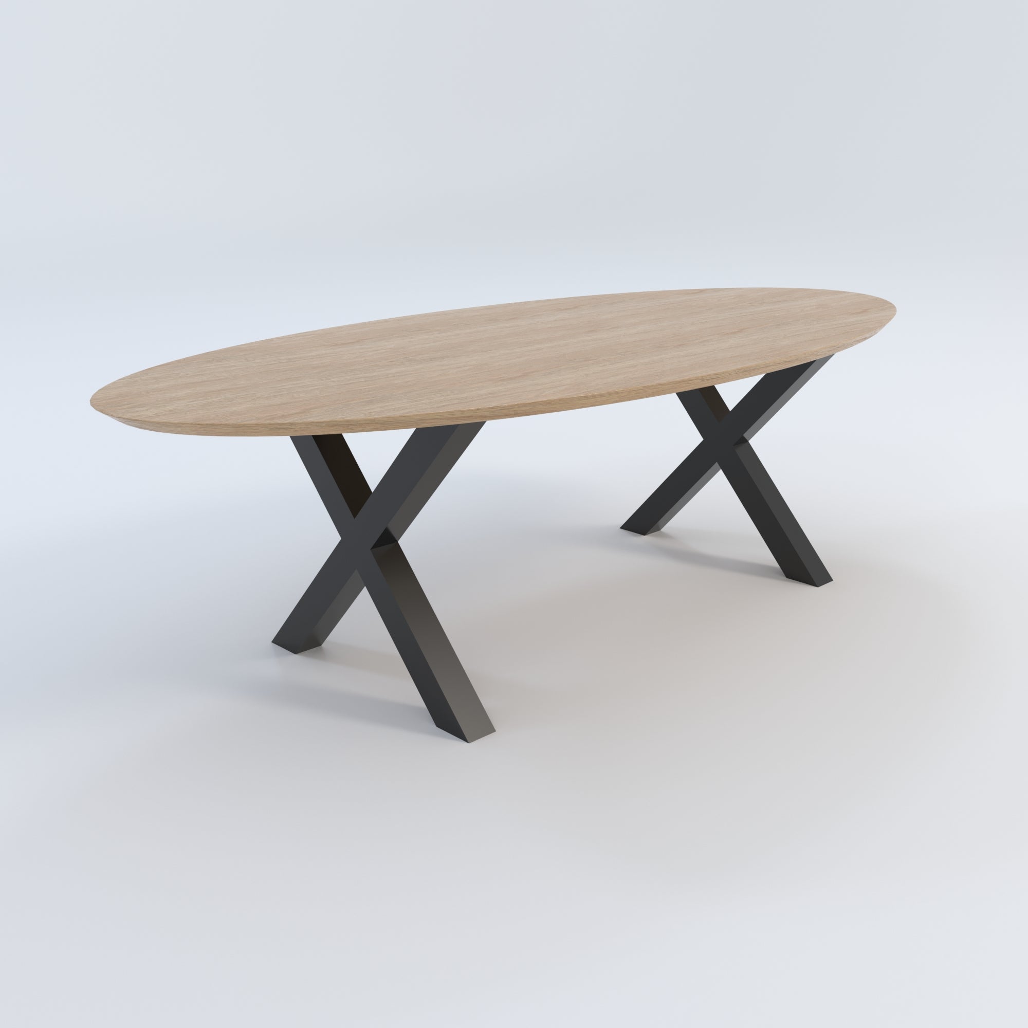 Masă de bucătărie / Living din Stejar Masiv, Round-Cut X-Thor - 120CM Lățime