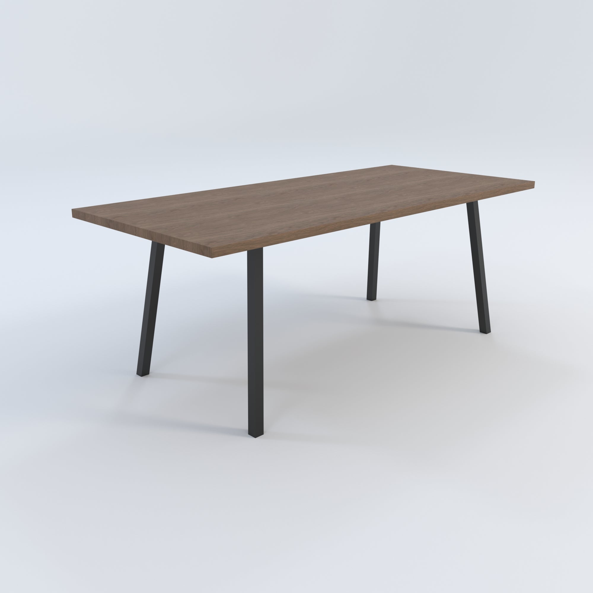 Masă de bucătărie / Living din Stejar Masiv, Standard-Cut A-ran - 90CM Lățime Finisaj Nuc