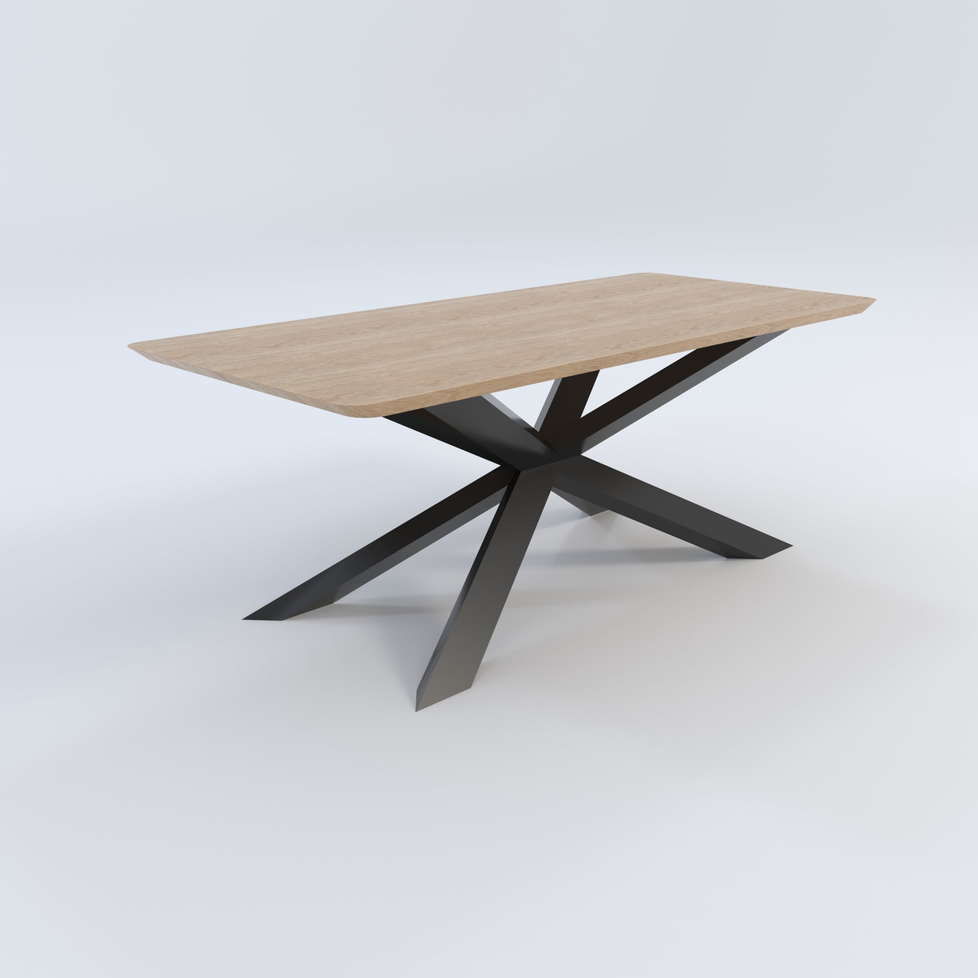 Masă de bucătărie / Living din Stejar Masiv, Round-Cut HELIOS - 90CM Lățime