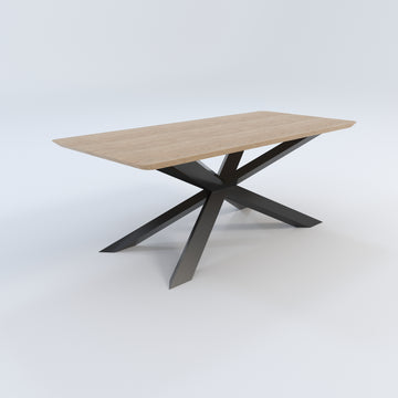 Masă de bucătărie / Living din Stejar Masiv, Round-Cut HELIOS - 90CM Lățime