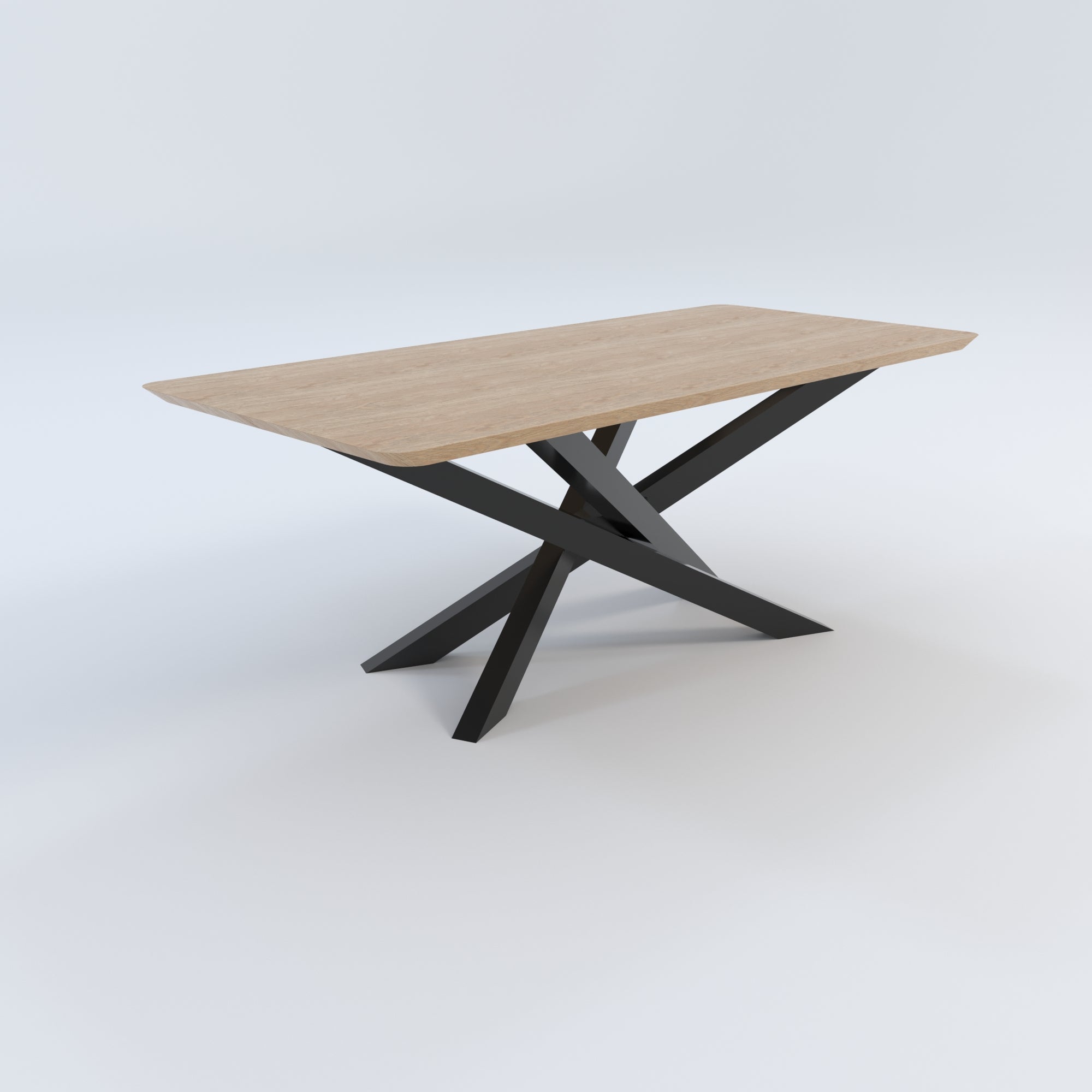Masă de bucătărie / Living din Stejar Masiv, Round-Cut Osiris - 100CM Lățime