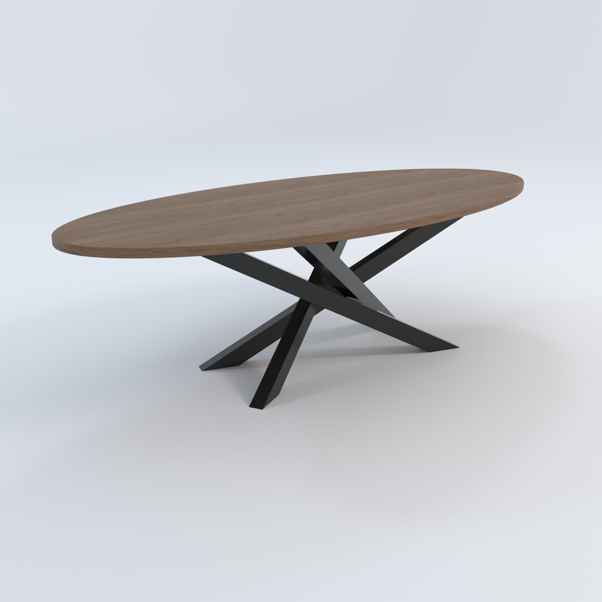Masă de bucătărie / Living din Stejar Masiv, Standard-Cut OSIRIS- 120CM Lățime Finisaj Nuc