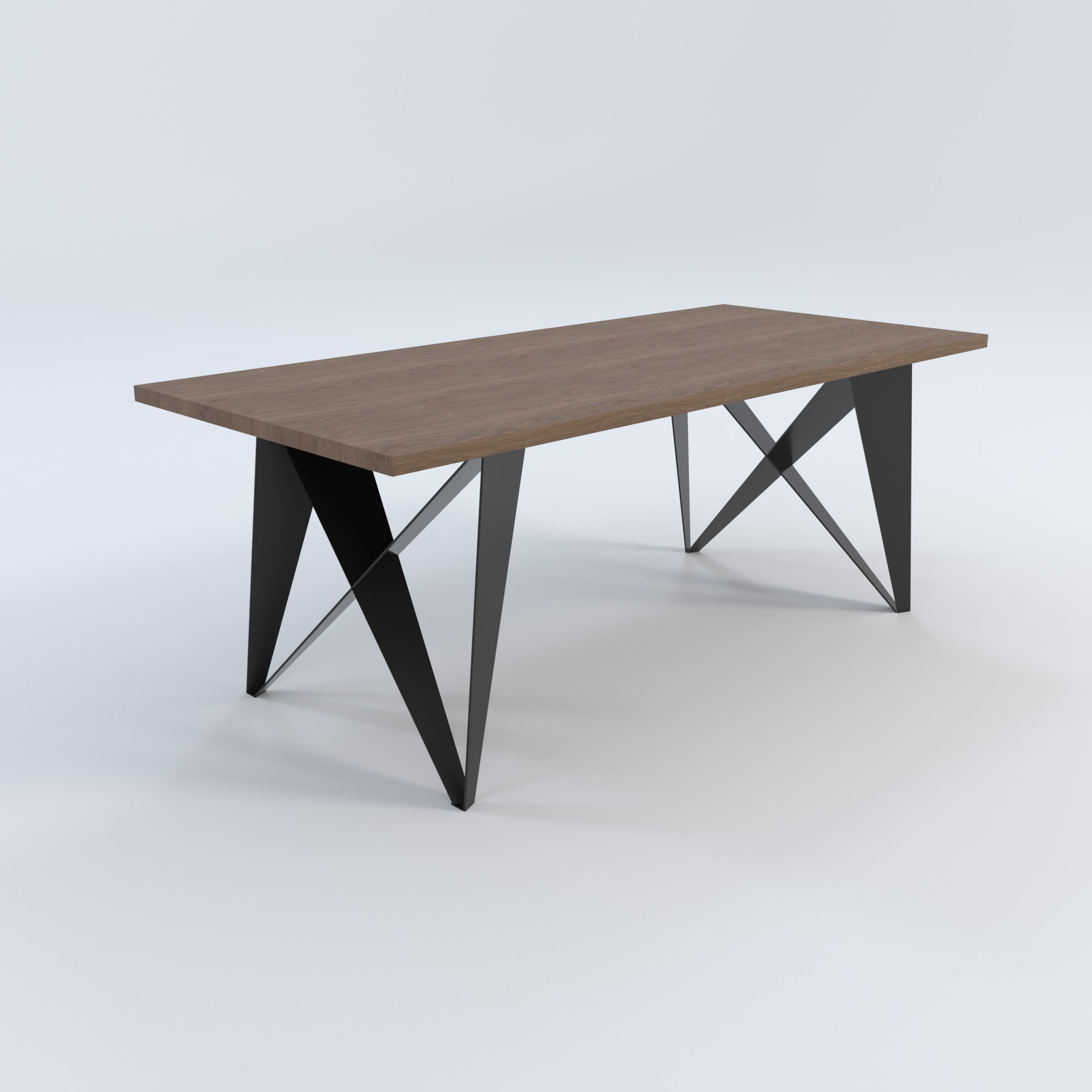 Masă de bucătărie / Living din Stejar Masiv, Standard-Cut Poseidon - 90CM Lățime Finisaj Nuc