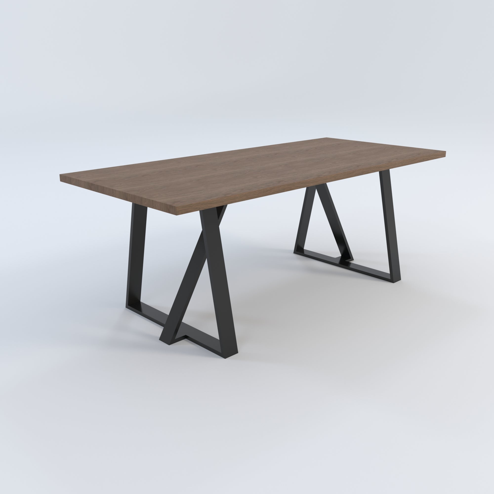Masă de bucătărie / Living din Stejar Masiv, Standard-Cut Uranus - 90CM Lățime Finisaj Nuc