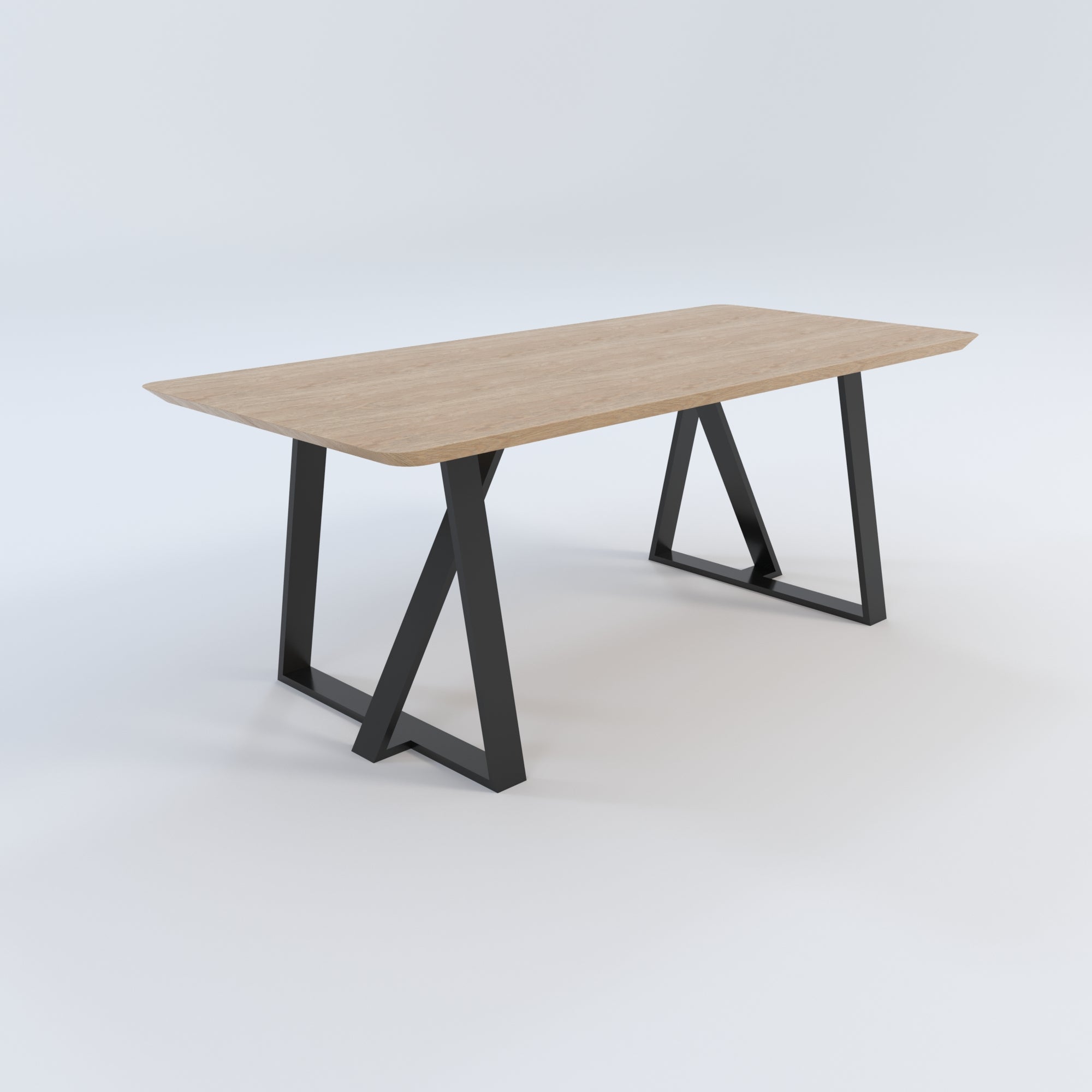 Masă de bucătărie / Living din Stejar Masiv, Round-Cut Uranus - 90CM Lățime