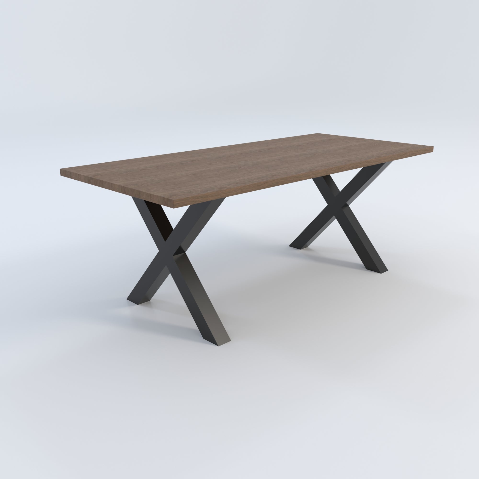 Masă de bucătărie / Living din Stejar Masiv, Standard-Cut X-Thor - 90CM Lățime Finisaj Nuc