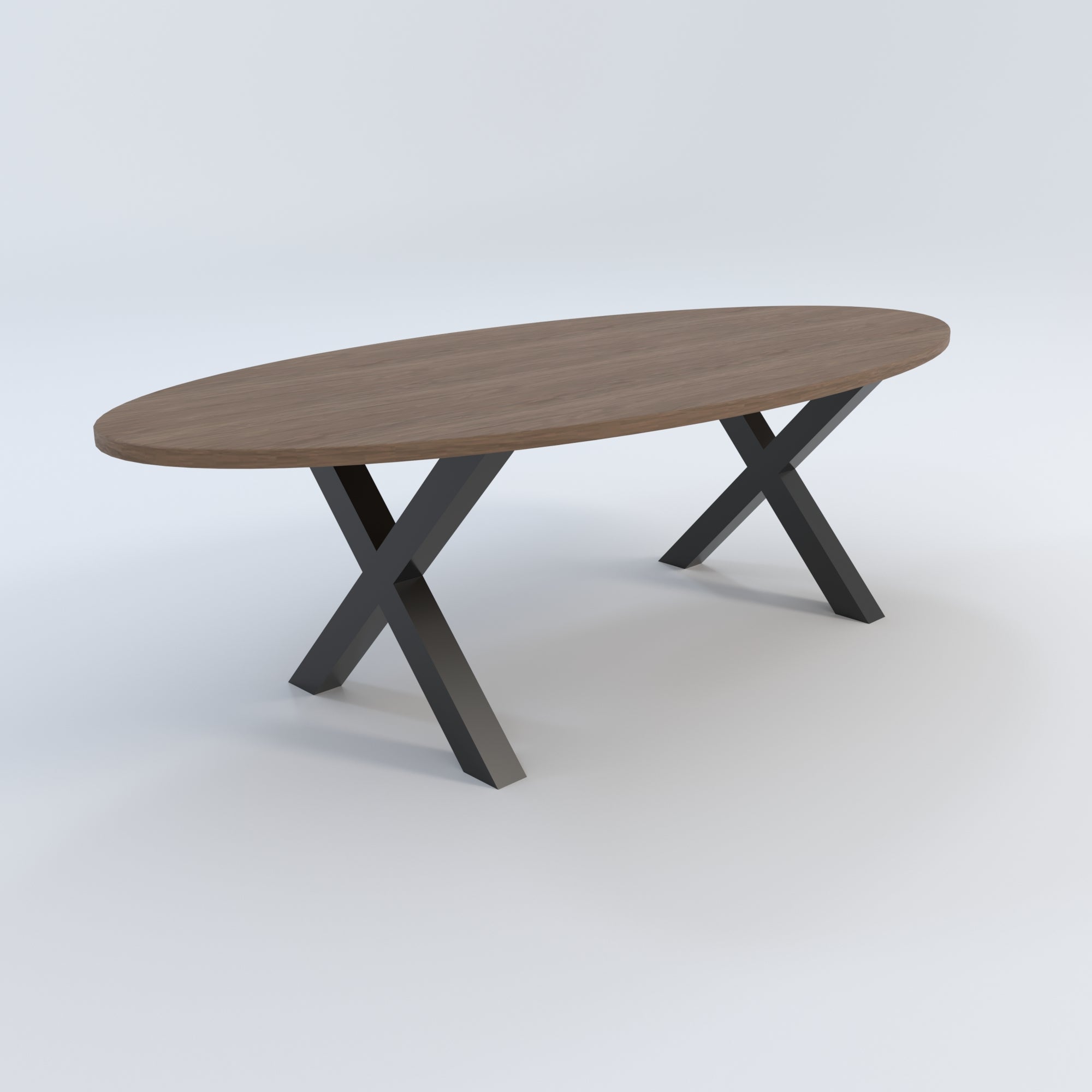 Masă de bucătărie / Living din Stejar Masiv, Standard-Cut X-Thor- 120CM Lățime Finisaj Nuc